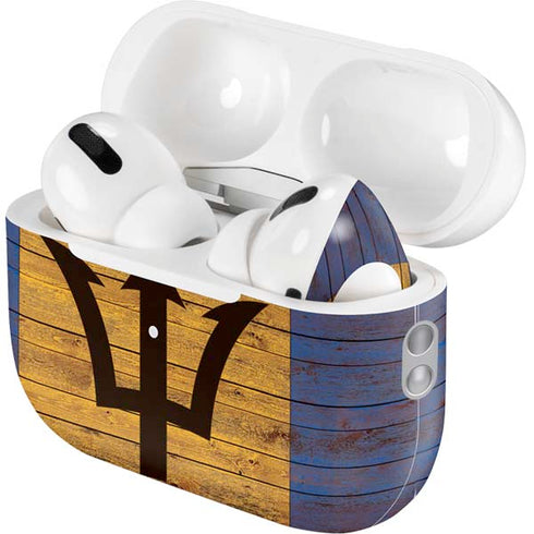 Barbados Flag Dark Wood AirPods Pro 2nd Gen Skin